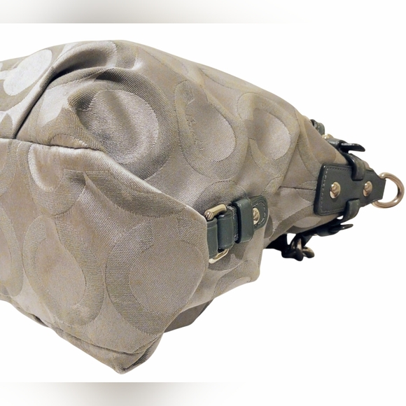 Coach Signature Op Art Convertible Hobo Handbag - Picture 10 of 16